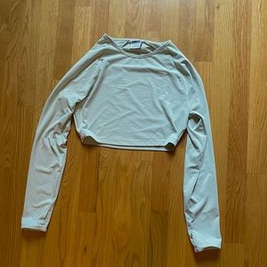 Light Green Gymshark Training Long Sleeve Crop Top